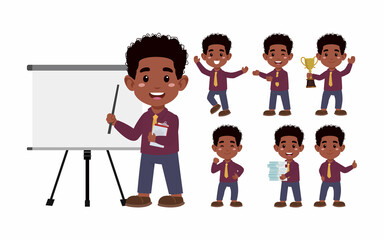 Set of people with different poses