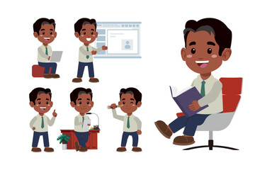 Set of people with different poses