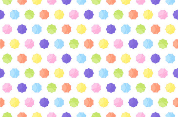 カラフルな傘のシームレスパターン