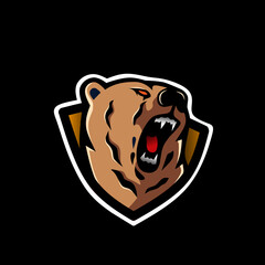 E Sport logo Head bear 