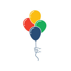 illustration of balloon, balloon icon, vector art.