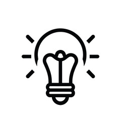 light bulb icon set, Lightbulb icon Idea symbol. Electric lamp, light