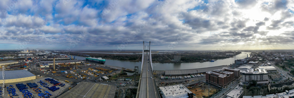 Poster talmadge memorial bridge - savannah, georgia