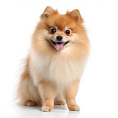 pomeranian puppy isolated on white