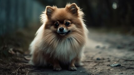 portrait of a pomeranian dog