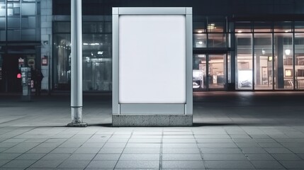 advertisement board as empty blank white