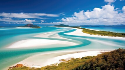 panorama of beach white haven beach australia
