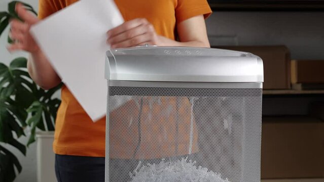 Document Shredding. Paper shredder to destroy private, confidential, or otherwise sensitive documents