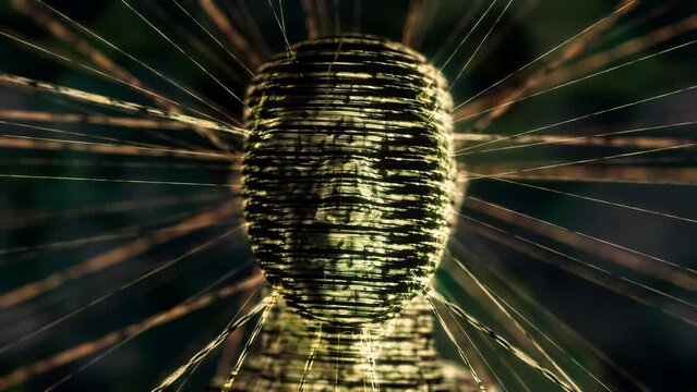 AI Artificial Intelligence Face 3 loop. An abstract representation of Artificial Intelligence