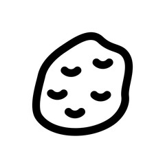 野菜、じゃがいもを表すラインスタイルのアイコン