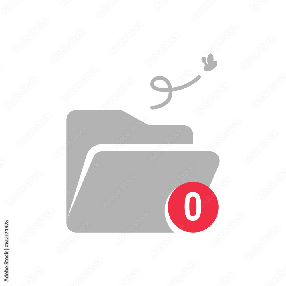 Aufkleber not found. still empty folder. no file, document, data concept illustration glyph or filled icon des