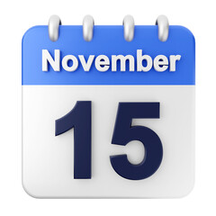 3d calendar icon illustration render