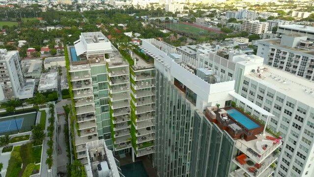 Aerial drone video tour of Monad Terrace Miami Beach