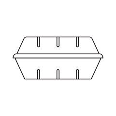 Styrofoam lunch box icon