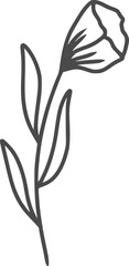 Obraz premium wildflowers, flowers, outline, illustrations, floral, design, vector