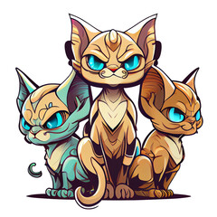 Fototapeta premium Baphocats 7