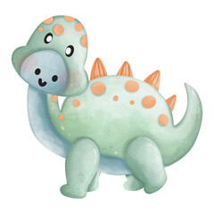 watercolor astronaut dinosaur, Education Back to School concept, kids illustration