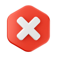 3d caution warning danger alert sing icon illustration render