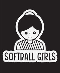 Softboll mom. Typography design