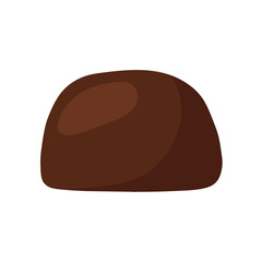 Chocolate Truffle in Top View Icon Animated Vector Illustration