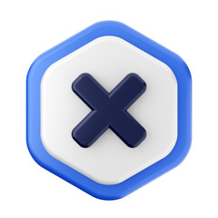 Obraz premium 3d caution warning danger alert sing icon illustration render