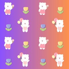 Obraz premium Background 94 set of funny animals