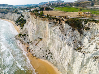 Scala dei Turchi, a rocky cliff on the coast of southern Sicily,