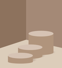 Minimalist podium for your product placement and editable color.