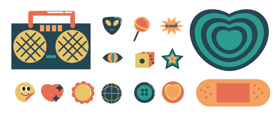 Vibrant Y2K Sticker Graphic 1