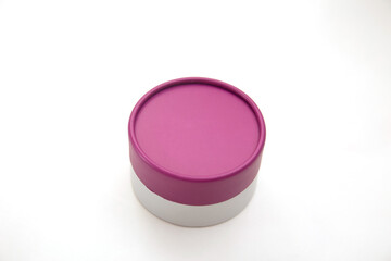 Purple gift box on white