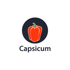 capsicum logo design vector template,