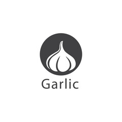 garlic logo design vector template,