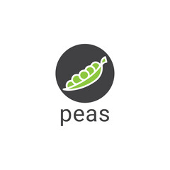 peas logo design vector template,