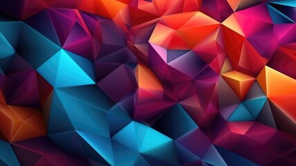 Fototapeta premium Colorful abstract geometric wallpaper. Design for background. Generative AI