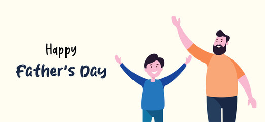Fathers day - vector illustration of fathers day background invitation banner