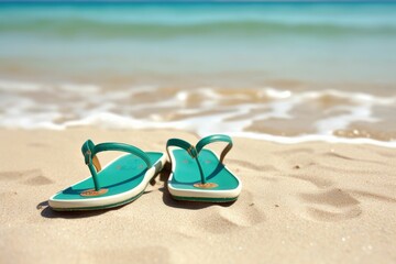Fototapeta na wymiar flip-flop sandals summer, with generative ai