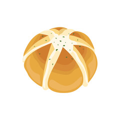 Vector illustration of korea garlic bread