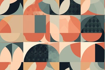 Abstract Geometric Patterns with a Modern and Minimalist Feel Created with Generative AI