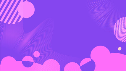 Purple Bubble Clouds Abstract background with Line Wave
