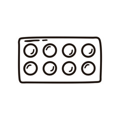 Fototapeta premium Medical Doodle Illustration