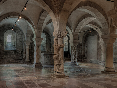 Finn the giant in the crypt of Lund Cathedral