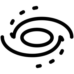 宇宙、銀河系を表すラインスタイルのアイコン © efuroku