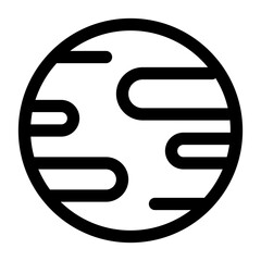 宇宙、木星、火星を表すラインスタイルのアイコン