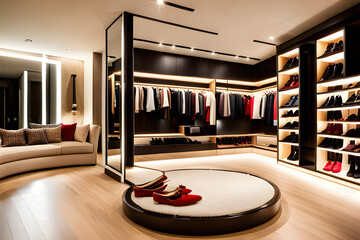 Glamorous dressing room using created using AI Generative Technology