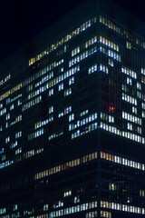 Office tower in downtown Toronto at night