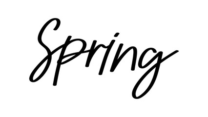 Fototapeta na wymiar hand drawn spring phrase. spring greeting card with text. , isolated on white background , illustration Vector EPS 10