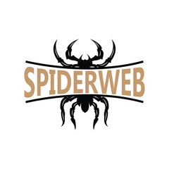 Spider Logo, Insect Animal Vector, Premium Vintage Design, Icon Template Symbol