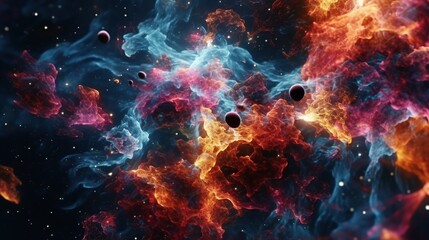 awesome fantasy galaxy planet atmosphere background Generative AI