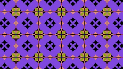 geometric pattern design with multi kaleidoscope motifs. fabrics and batik motifs