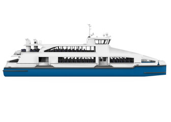 Passenger Ferry Boat Isolated